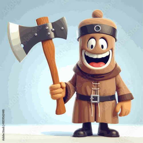 Cartoon vector illustration of executioner