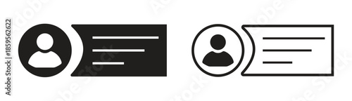 User Profile and Message Interface Icons Set