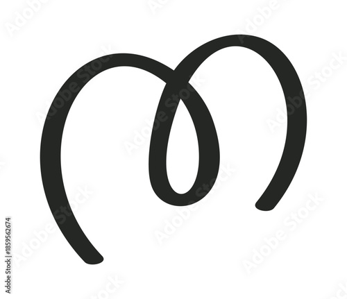 Doodle swirl hand drawn element