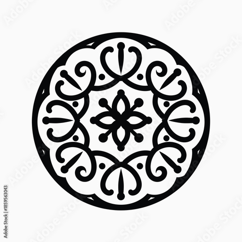 Intricate floral medallion design