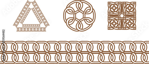 Ornate metalwork designs and patterns