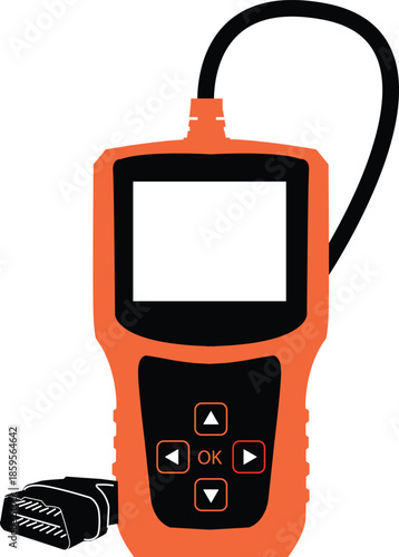 Car diagnostic scanner icon. OBD-II Scanner for Automotive Diagnostic sign. Tool car diagnostic scanner symbol. flat style.