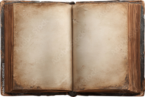 Old book, antique paper, blank page, vintage texture, open spread, aged surface, grunge
