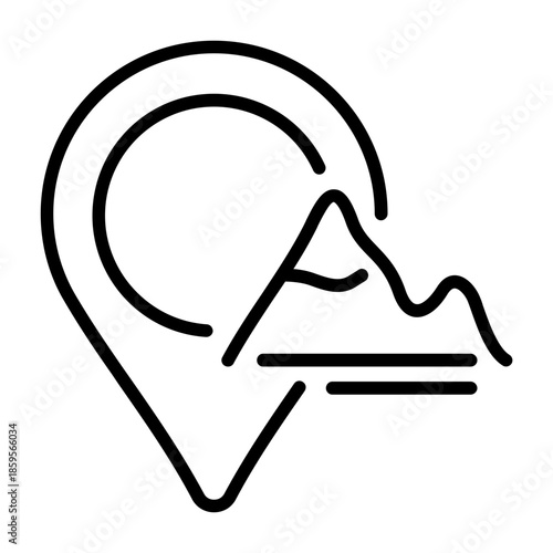 Mountain Location Vector Icon