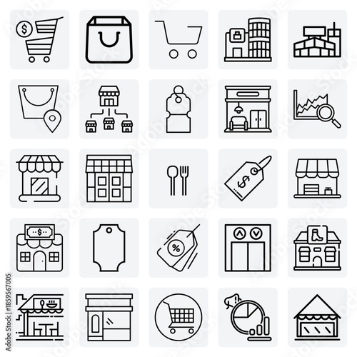 Types Of Stores In A Shopping Center – Franchise Businesses, Furniture Showrooms, And Shoe Stores With Discount Promotions