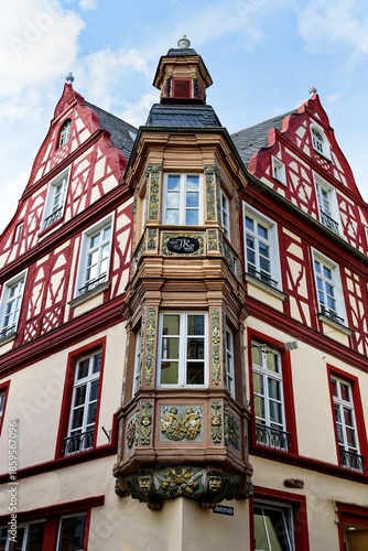 Timbered house, Florins square, Cochem, Rhineland Palatinate, Germany