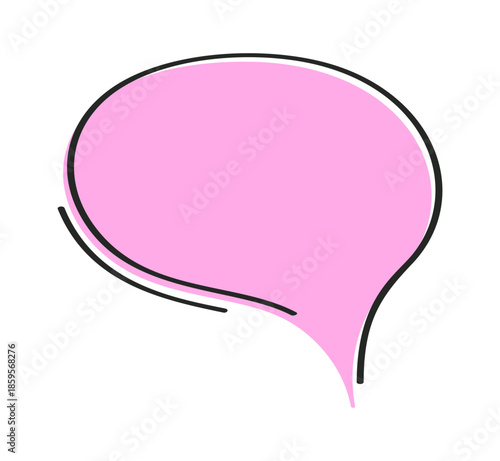 Cute thoughts bubble doodle form