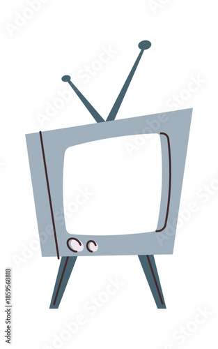 Vintage tv-set retro analog screen