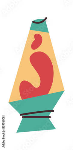 Vintage table lamp with fluid