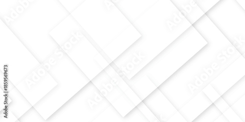 Abstract background with white and gray color technology modern background design . Geometric background with squares in bright light with soft shadows as pattern. Template for branding business .