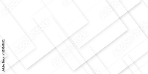 Abstract background with white and gray color technology modern background design . Geometric background with squares in bright light with soft shadows as pattern. Template for branding business .