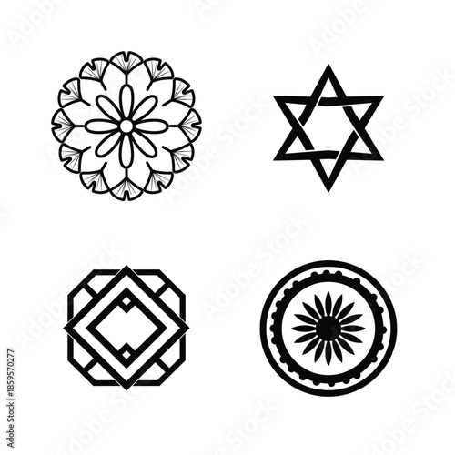Collection of symbolic geometric designs
