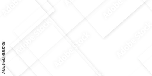 Abstract background with white and gray color technology modern background design . Geometric background with squares in bright light with soft shadows as pattern. Template for branding business .