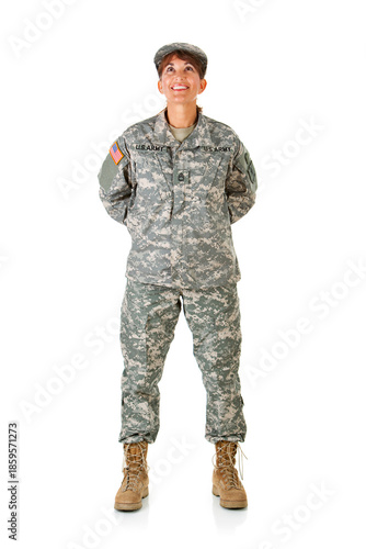 Canvastavla Soldier: Standing at Ease Looking Up