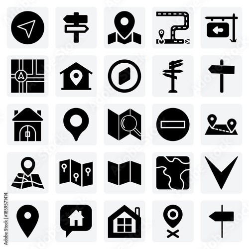 Mapping And Location Services – A Navigator, Compass, And Digital Maps For Web And Mobile App Navigation Interfaces.