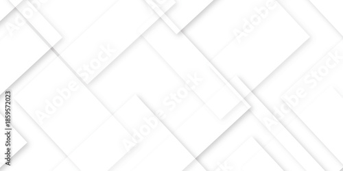 Abstract background with white and gray color technology modern background design . Geometric background with squares in bright light with soft shadows as pattern. Template for branding business .