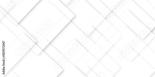 Abstract background with white and gray color technology modern background design . Geometric background with squares in bright light with soft shadows as pattern. Template for branding business .