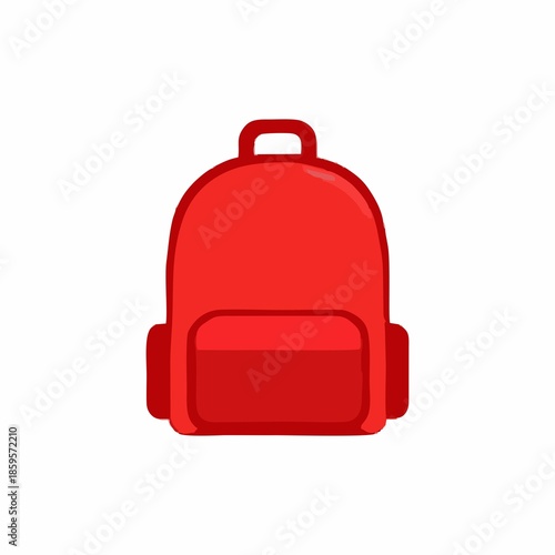red bag isolated on white