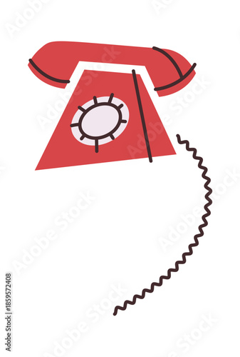 Retro corded phone home decor