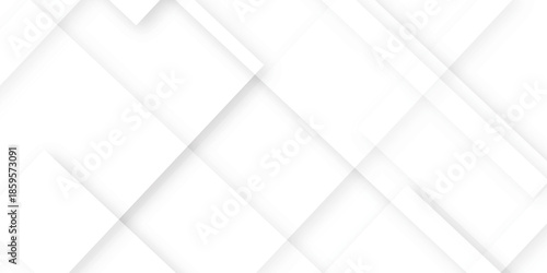 Abstract background with white and gray color technology modern background design . Geometric background with squares in bright light with soft shadows as pattern. Template for branding business .