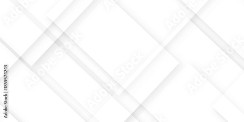 Abstract background with white and gray color technology modern background design . Geometric background with squares in bright light with soft shadows as pattern. Template for branding business .