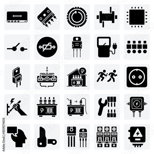 A Variety Of Electronic Parts With Different Functions, From Current Protection With Fuses To Signal Amplification With Transistors
