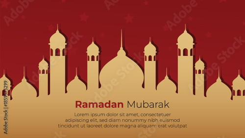 Ramadan Kareem Design. background wallpaper Ramadan Kareem mosque Islamic Concept. Vector illustration.