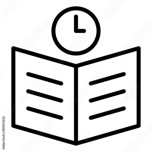 Reading Time Outline Icon