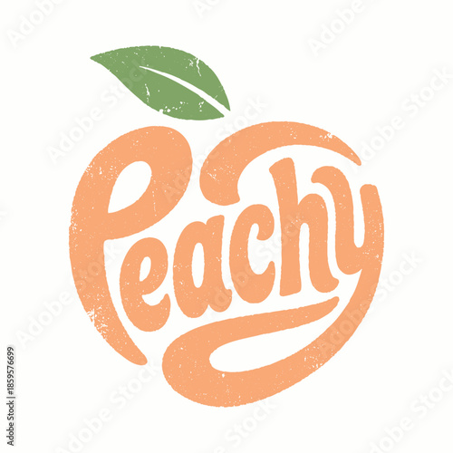 Summer peach fresh food poster design. Fresh fruit print. Nature fruit club print design. Organic food artwork for a t-shirt. Fruit vintage t-shirt. Fresh peach fruit print. women's food fashion