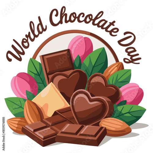 World Chocolate Day Celebration with Sweets and Nuts