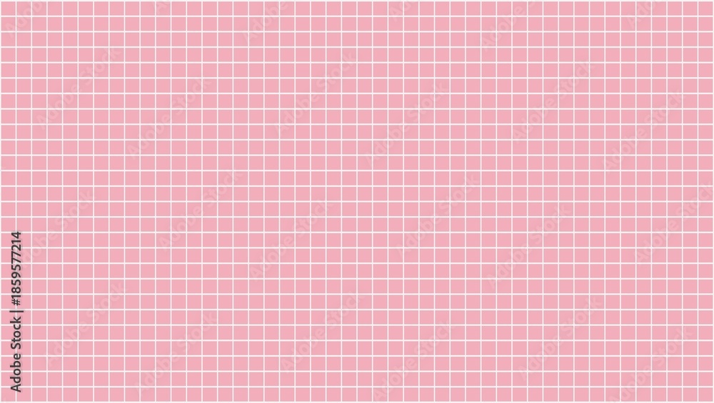 Naklejka premium A charming horizontal background featuring a crisp white grid pattern set against a soft pastel pink surface, evoking a sweet and aesthetic stationery vibe.