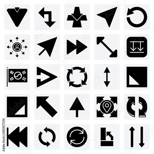 Interactive Pointer And Cursor Graphics – Mouse Arrow, Corner Navigation, And Window Resizing For Ui/Ux Kits.