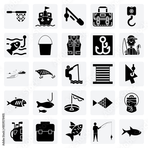 Complete Fishing Trip Toolkit – A Boat, Rod, Net, Bucket, And Personal Gear For A Day On The Water.