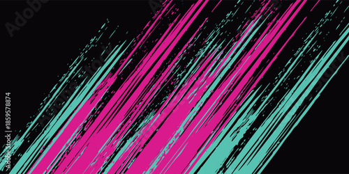 Car sticker wrap banner abstract sporty lines pink blue greenish grunge color combination brush storm thunder modern pattern racing motorsport. Vector eps 10