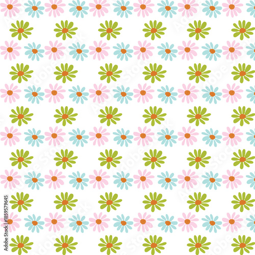 seamless pattern with camomiles
