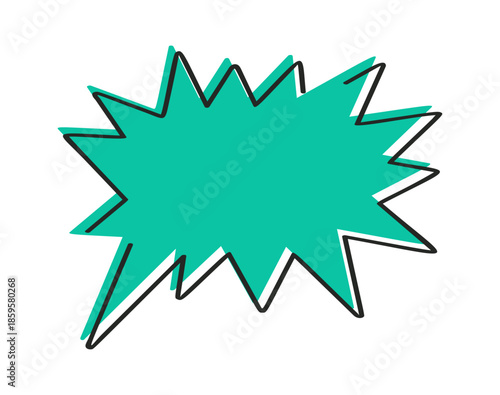 Speech bubble burst doodle design