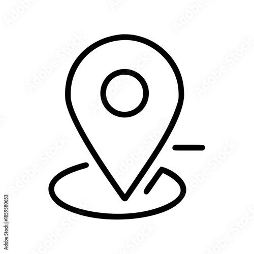 Free Download Location pin icon in minimalist style with simple line design   - GFXLoad