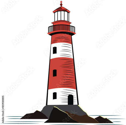 lighthouse vector design.