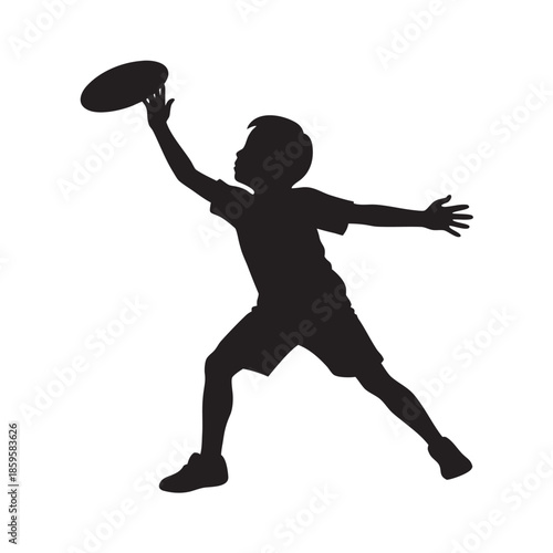 Child Playing With Frisbee Outdoor Fun