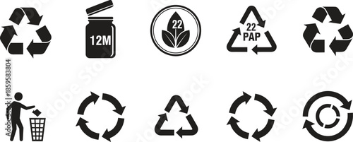 Recycling Symbols and Icons Collection