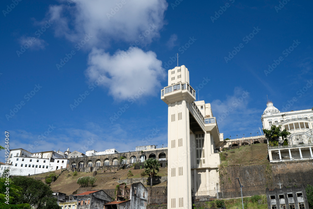 Obraz premium Salvador, Bahia, Elevador Lacerda, barcos, mar, fé, centro histórico, pelourinho, 