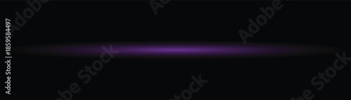 A bright blue light streak shines across a black background with a subtle gradient effect, isolated on a pure white background for versatile design use.