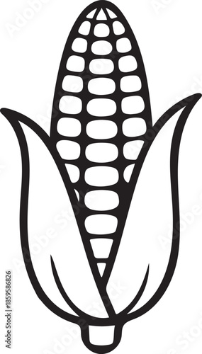 Corn outline vector icon