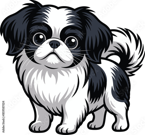  Cute cartoon a illustrator vector Japanese Chin