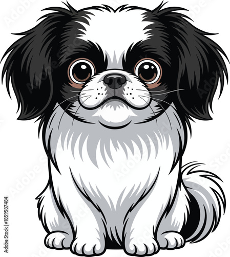 Cute cartoon a illustrator vector Japanese Chin