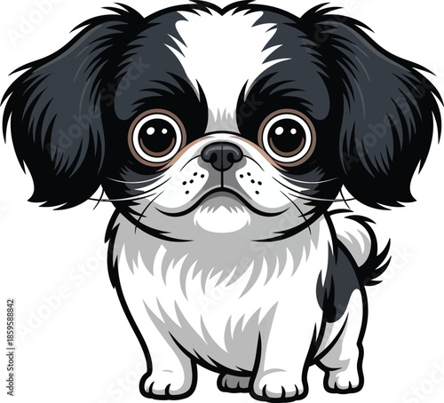  Cute cartoon a illustrator vector Japanese Chin