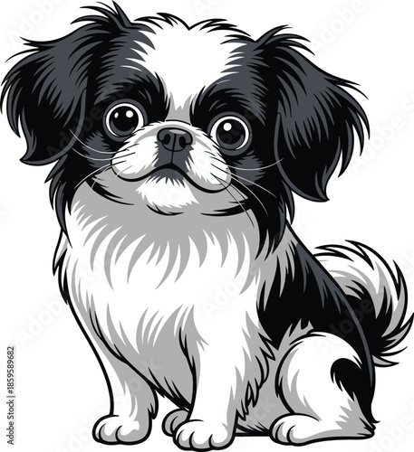  Cute cartoon a illustrator vector Japanese Chin