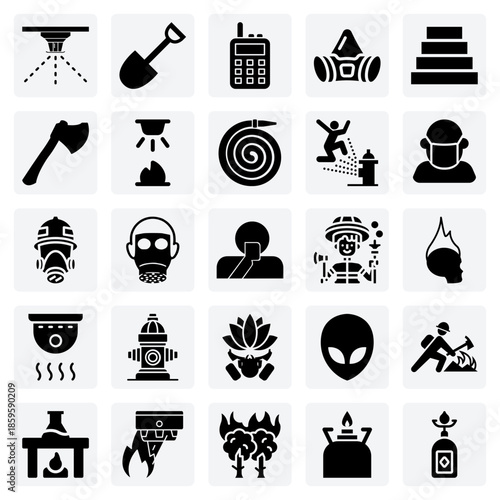 Firefighter Protective And Communication Gear – Gas Mask And Walkie Talkie For Emergency Response And Team Coordination.