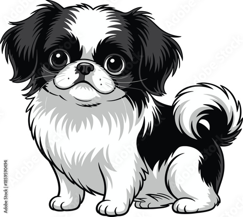  Cute cartoon a illustrator vector Japanese Chin