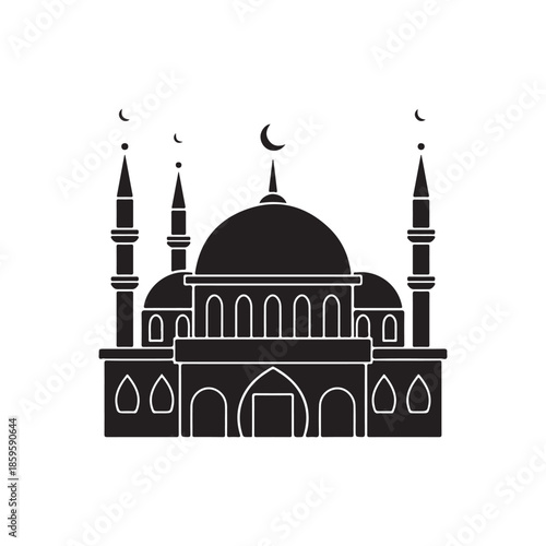 Masjid Art, Masque Art, Free Masjid Victor, Black Masjid Art-4